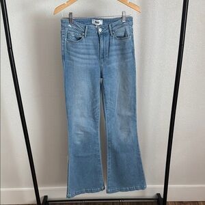 PAIGE Genevieve Blue Flare Wide Leg Jeans
